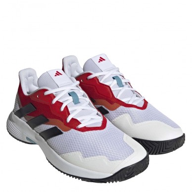 Chaussures Adidas Courtjam Control M FTWR blanc noyau rouge 2023