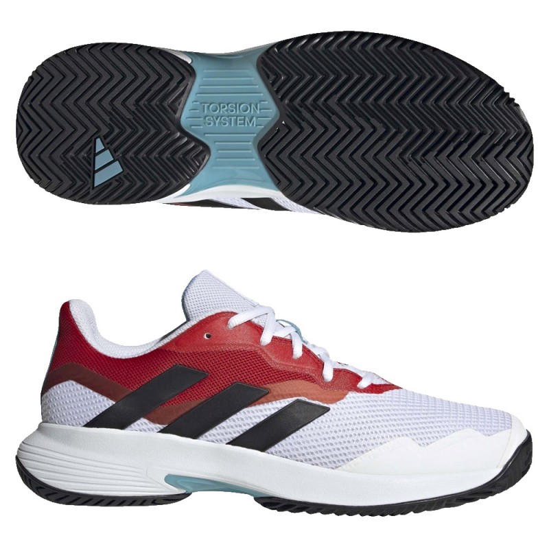 Chaussures Adidas Courtjam Control M FTWR blanc noyau rouge 2023 Chaussures Adidas Courtjam Control M FTWR blanc noyau rouge 2023