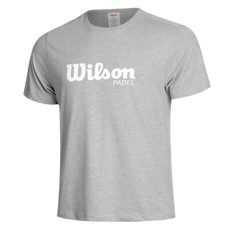 T-shirt graphique Camiseta Wilson gris chiné