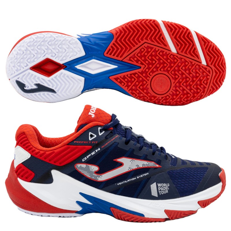 Chaussures Joma T.OPEN 2303 Marine Rouge 2023 Chaussures Joma T.OPEN 2303 Marine Rouge 2023