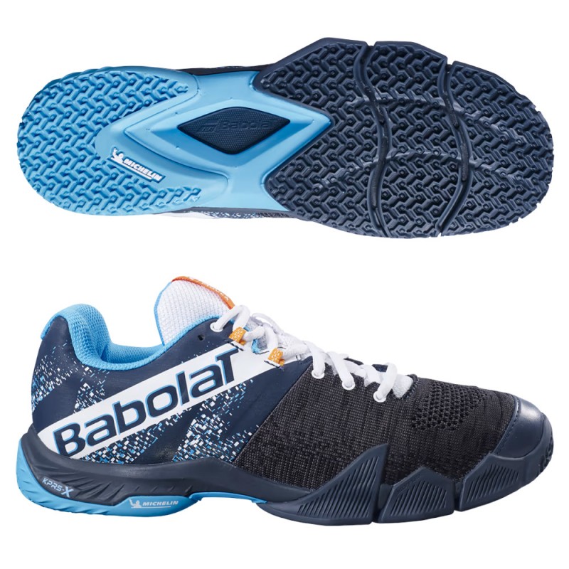 Chaussures Babolat Movea Homme gris scuba bleu 2023
