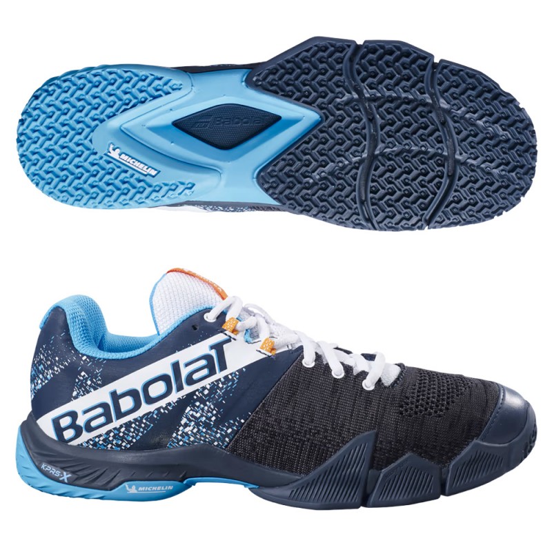 Chaussures Babolat Movea Homme gris scuba bleu 2023 Chaussures Babolat Movea Homme gris scuba bleu 2023