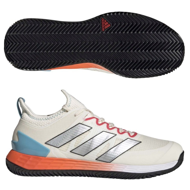 Chaussures Adidas Adizero Ubersonic 4 M Clay blanc argent 2023 Chaussures Adidas Adizero Ubersonic 4 M Clay blanc argent 2023