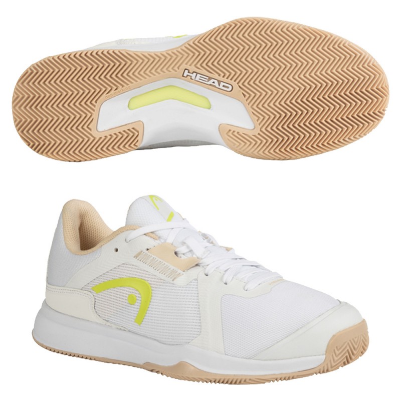 Chaussures Head Sprint Team 3.5 Terre battue chaux blanche 2023 Chaussures Head Sprint Team 3.5 Terre battue chaux blanche 2023