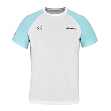 T-shirt  Babolat Crew Neck Tee Lebron blanc bleu clair
