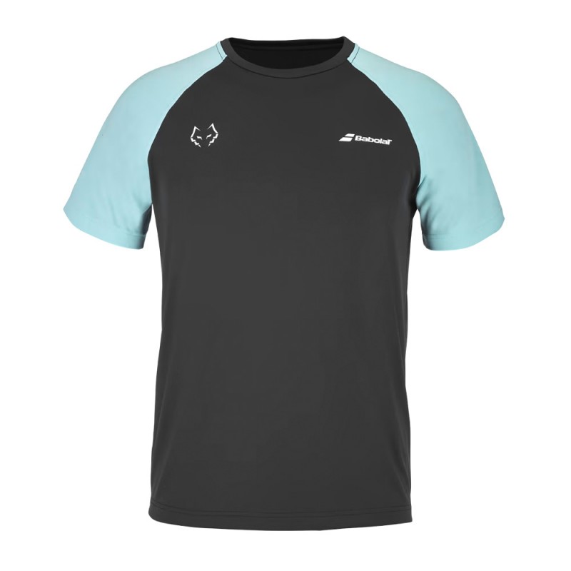 T-shirt Babolat Crew Neck Tee Lebron noir bleu clair T-shirt Babolat Crew Neck Tee Lebron noir bleu clair