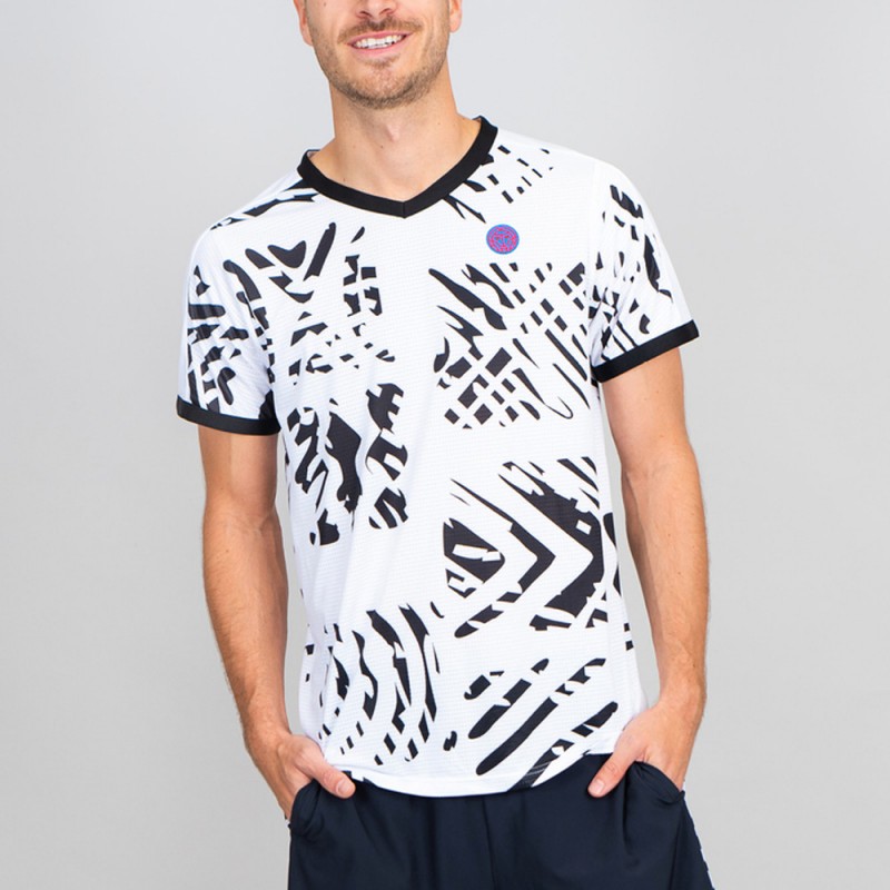 T-shirt Bidi Badu Melbourne V-Neck Blanc Noir T-shirt Bidi Badu Melbourne V-Neck Blanc Noir