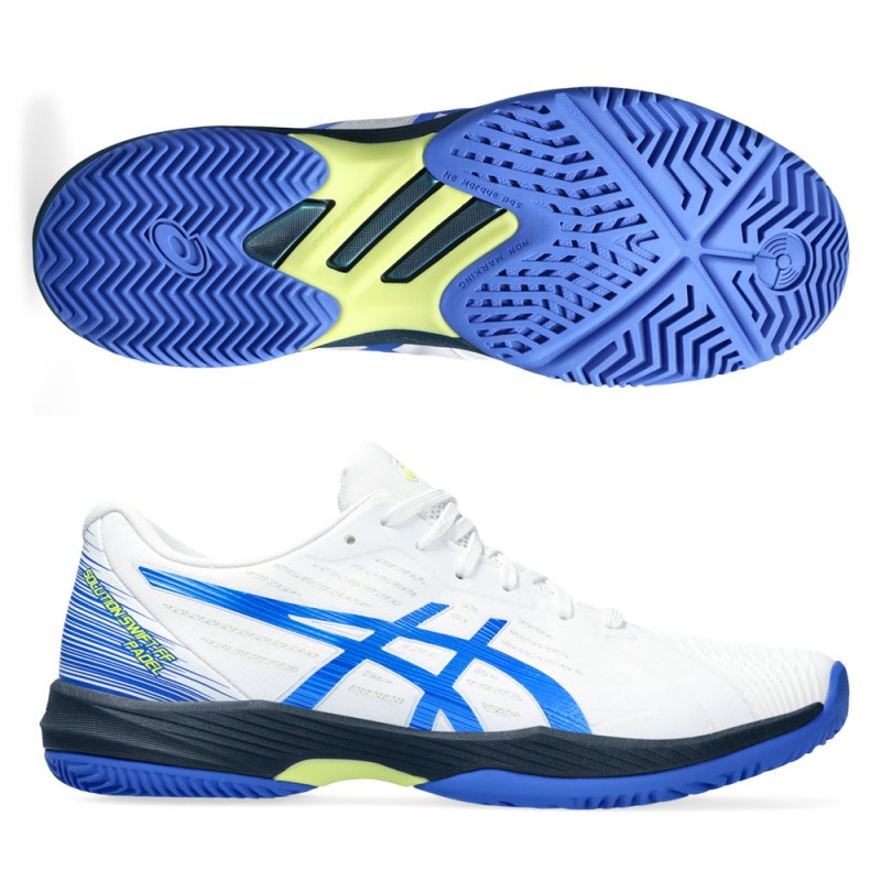 Chaussures Asics Solution Swift FF blanc illusion bleu Chaussures Asics Solution Swift FF blanc illusion bleu