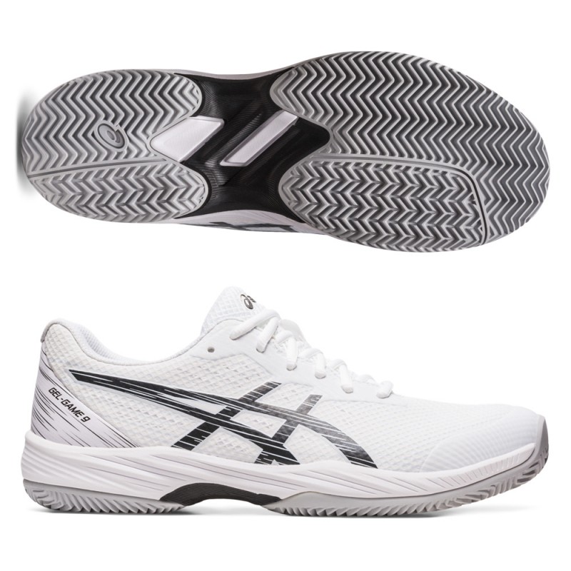 Asics Gel Game 9 Clay blanc noir Asics Gel Game 9 Clay blanc noir