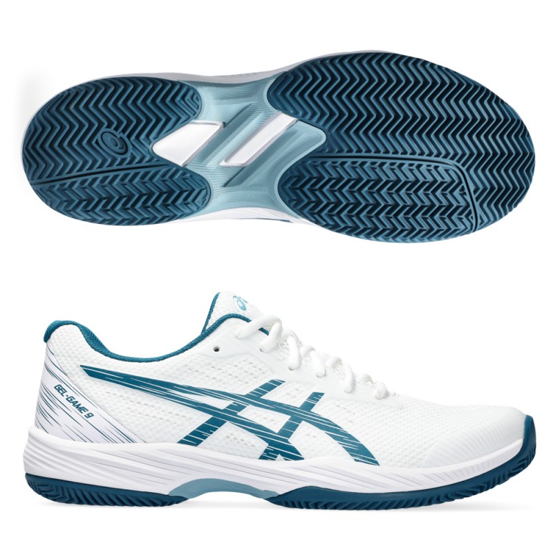 Asics Gel Game 9 Clay white restful teals Asics Gel Game 9 Clay white restful teals