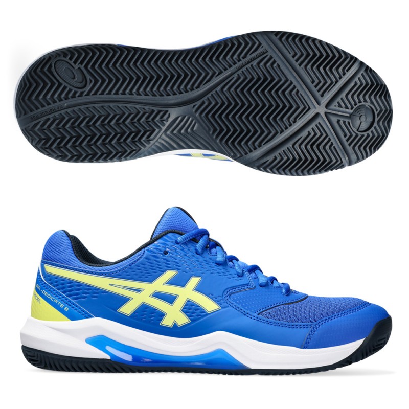 Asics Gel Dedicate 8 Padel illusion bleu lueur jaune