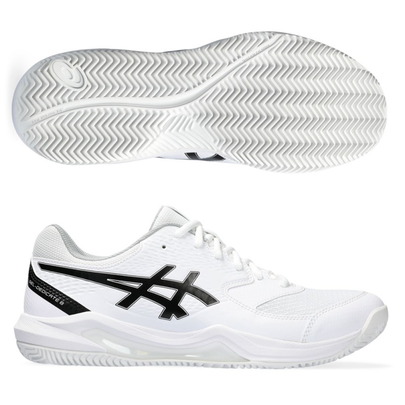 Asics Gel Dedicate 8 Clay blanc noir