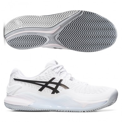 Chaussures Asics Gel Resolution 9 Clay white black