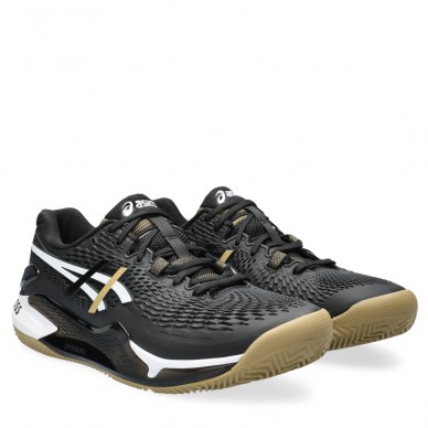 Chaussures Asics Gel Resolution 9 Clay black camel