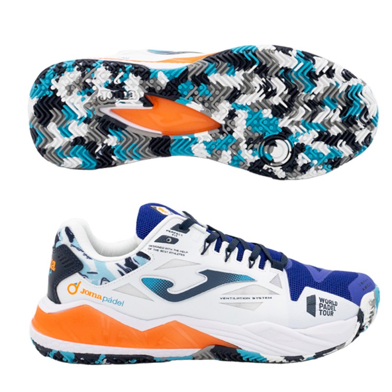 Chaussures Joma T.SPIN 2304 blanc royal Mod. 2023 Chaussures Joma T.SPIN 2304 blanc royal Mod. 2023
