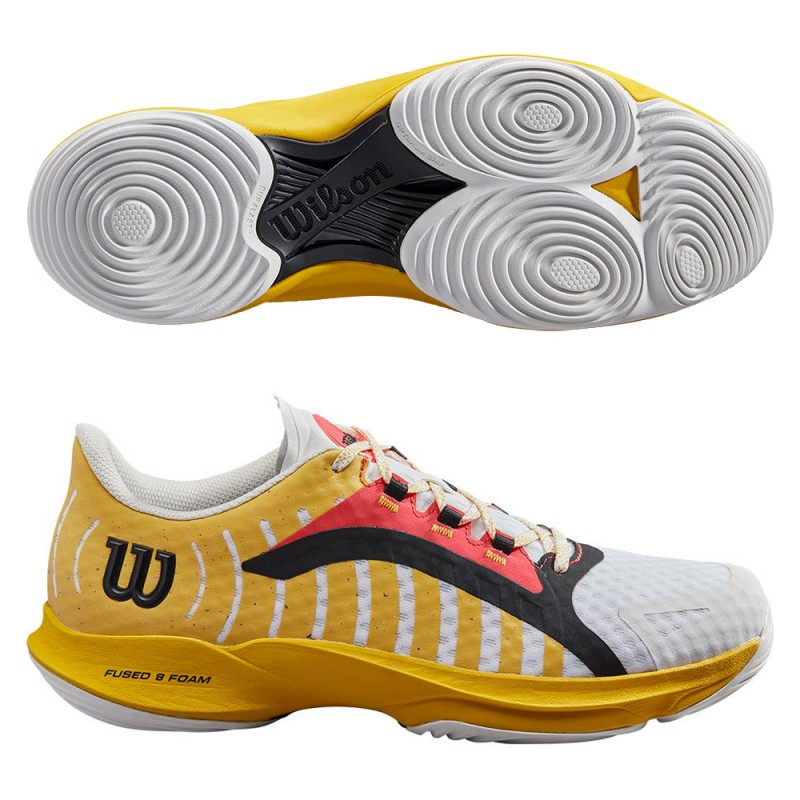Chaussures Wilson Hurakn Pro blanc vieil or 2023 Chaussures Wilson Hurakn Pro blanc vieil or 2023