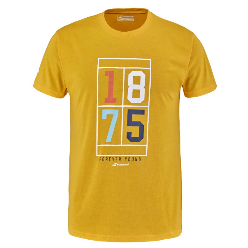 T-shirt Babolat Exercise Vintage Tee Homme jaune