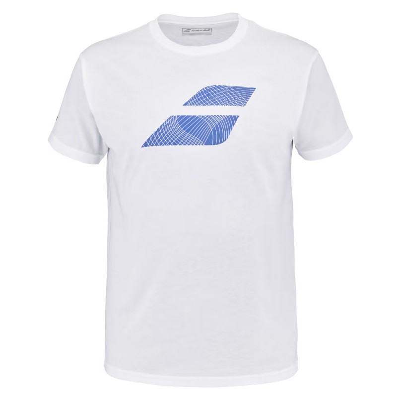 T-shirt Babolat Exercise Big Flag Hommes blanc T-shirt Babolat Exercise Big Flag Hommes blanc