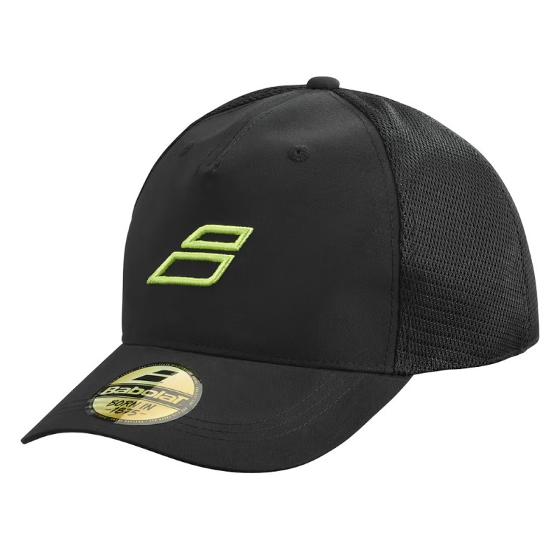 Casquette Babolat Curve Trucker noir jaune Casquette Babolat Curve Trucker noir jaune