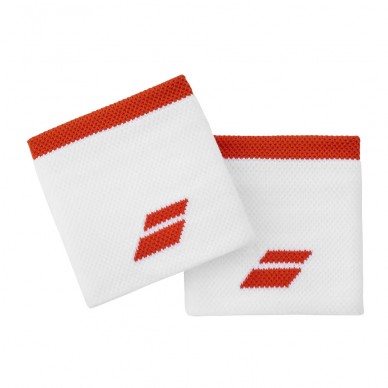 Poignets Babolat Logo Blanc Rouge