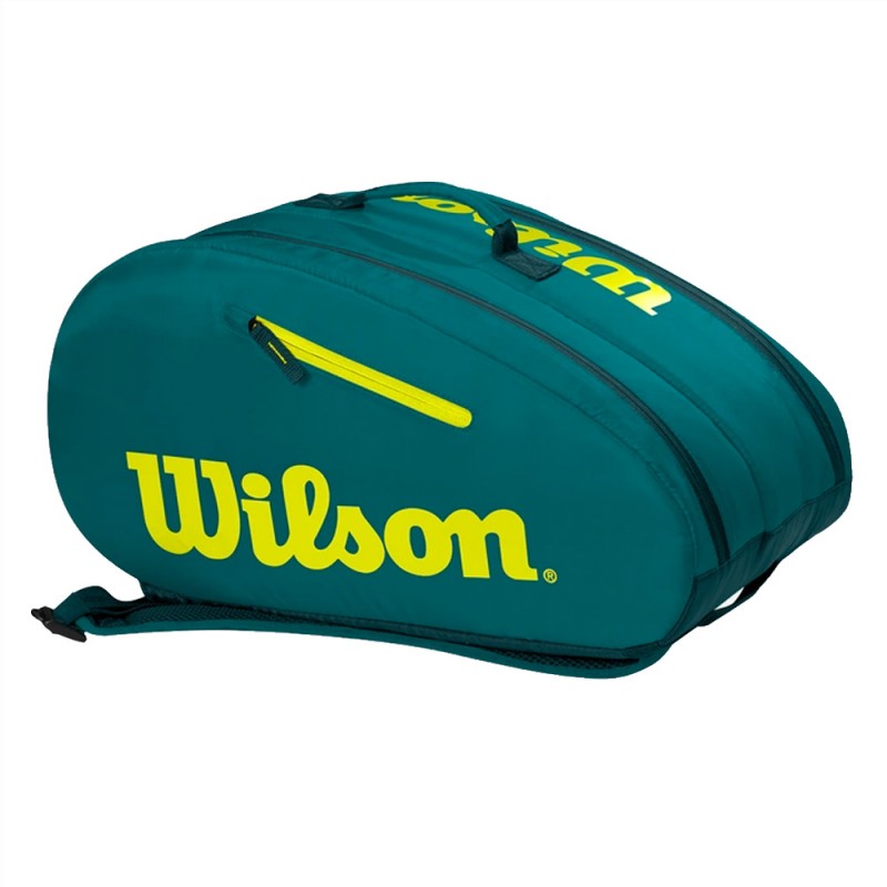 Sac de padel Wilson Youth vert jaune 2023 Sac de padel Wilson Youth vert jaune 2023