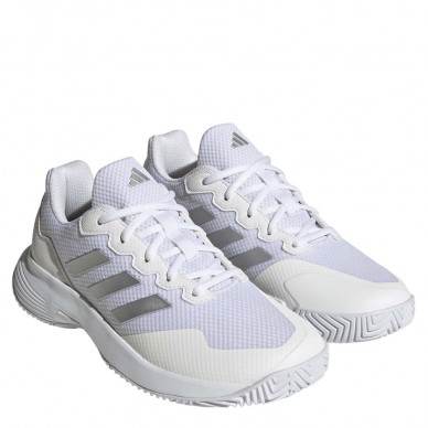 Chaussures Adidas Gamecourt 2 W blanc argent 2023
