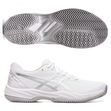 Chaussures Asics Gel Game 9 Clay white pure silver