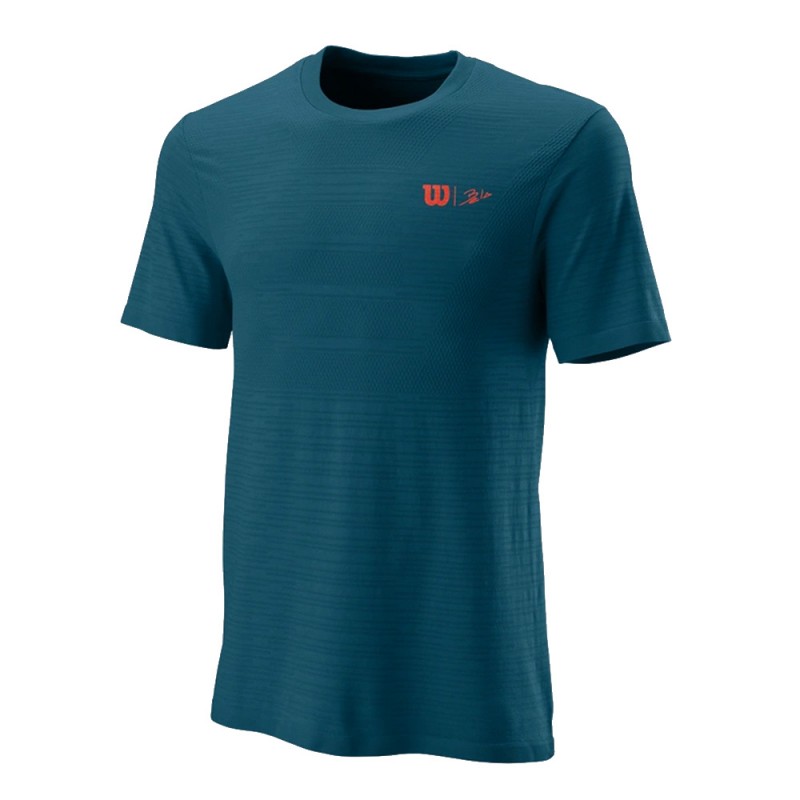 T-shirt Wilson Bela sans couture Crew III bleu corail T-shirt Wilson Bela sans couture Crew III bleu corail