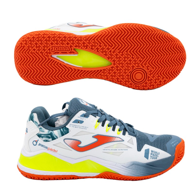 Chaussures Joma Spin Homme 2302 blanc petrol Mod. 2023 Chaussures Joma Spin Homme 2302 blanc petrol Mod. 2023