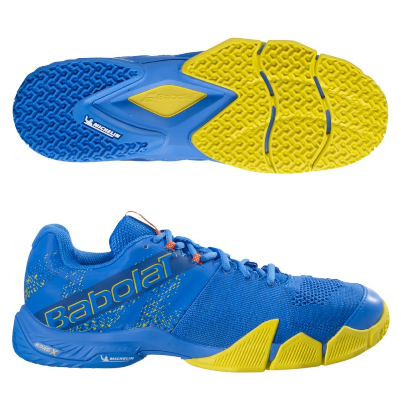 Chaussures Babolat Movea Men french blue vibrant yellow 2023 Chaussures Babolat Movea Men french blue vibrant yellow 2023