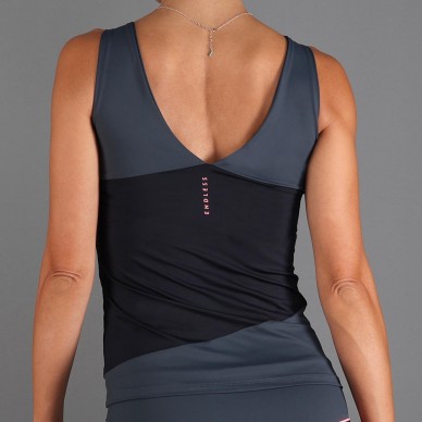 T-shirt Endless Curve Noir Titane