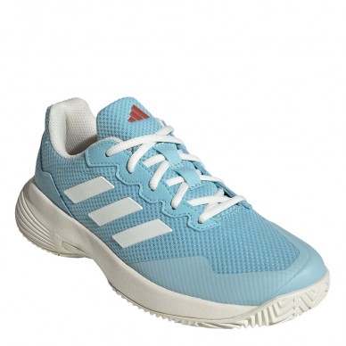 Chaussures Adidas Gamecourt 2 W light aqua blanc brillant rouge 2023