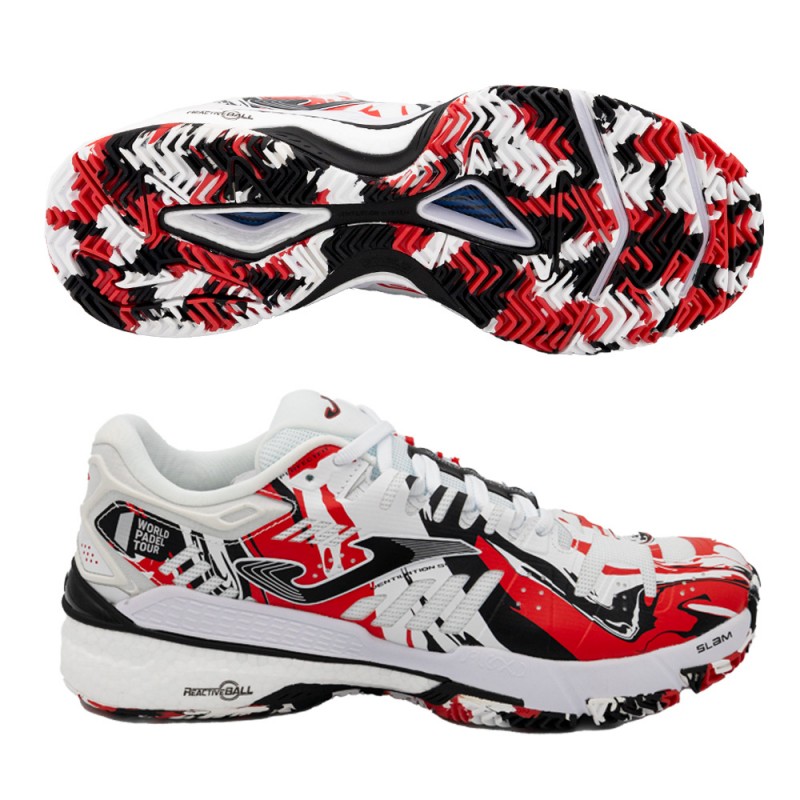 Chaussures Joma Slam Homme 2302 blanc rouge 2023 Chaussures Joma Slam Homme 2302 blanc rouge 2023