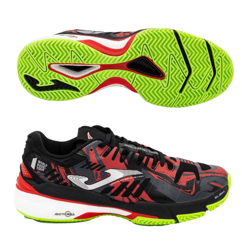 Chaussures Joma Slam Homme 2301 noir rouge 2023 Chaussures Joma Slam Homme 2301 noir rouge 2023