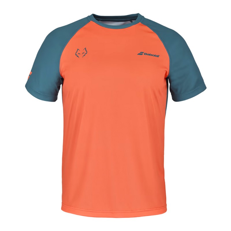 T-Shirt Babolat Crew Neck Tee Lebron Orange Bleu Foncé T-Shirt Babolat Crew Neck Tee Lebron Orange Bleu Foncé
