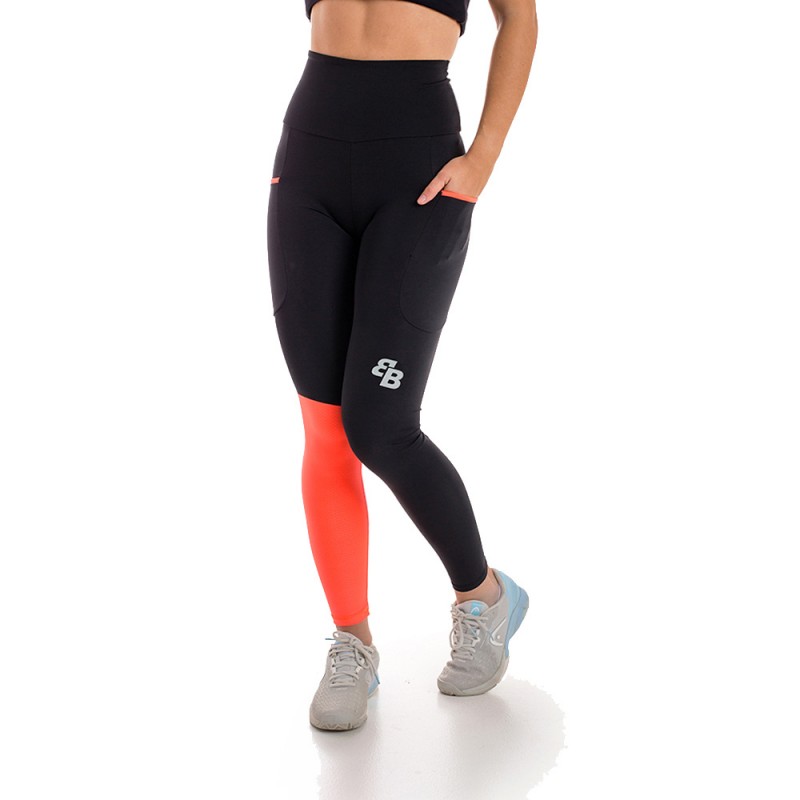 Leggings BB by Belén Berbel Oasis noir corail Leggings BB by Belén Berbel Oasis noir corail