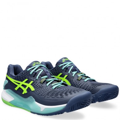 chaussures Asics Gel Resolution 9 Padel thunder blue electric lime 2024