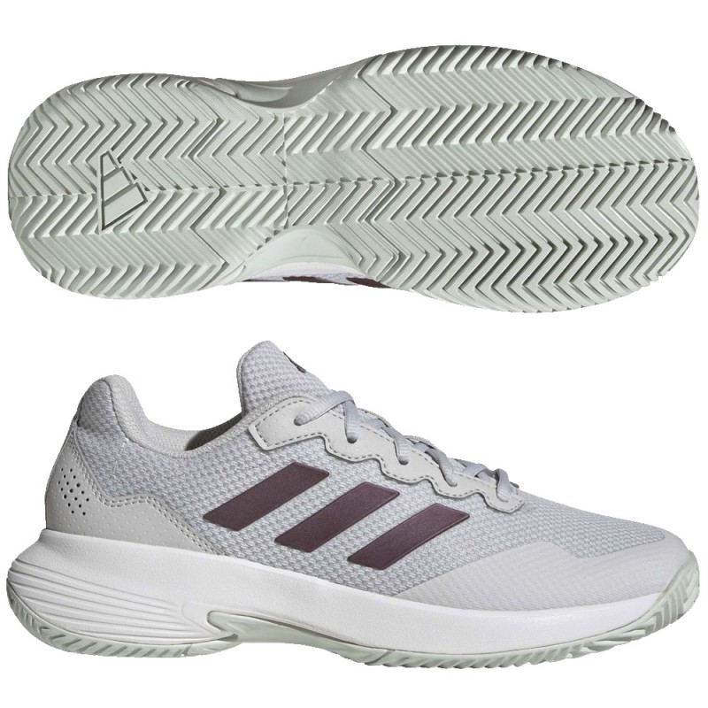 chaussures Adidas Gamecourt 2 W grey aurora white 2024 chaussures Adidas Gamecourt 2 W grey aurora white 2024