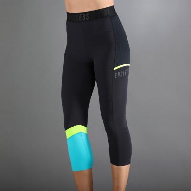 Leggings Endless Line Pocket 7/8 noir bleu