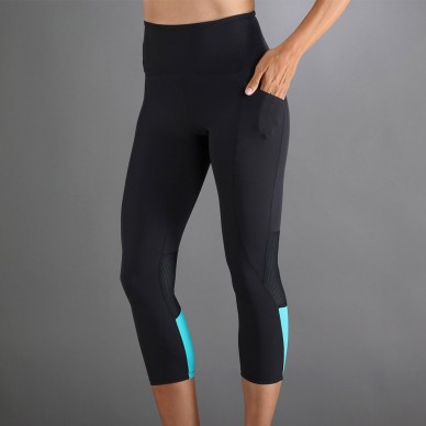 Leggings Endless Indy 7/8 noir bleue