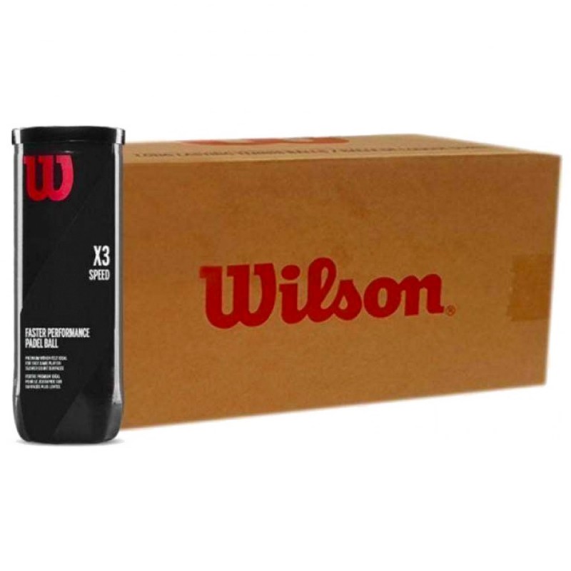 Carton balles Wilson X3 Speed Padel 24 x 3 - Zona de Padel