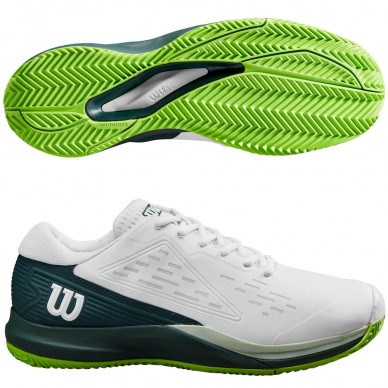 Chaussures Wilson Rush Pro Ace Clay white ponderosa green 2024