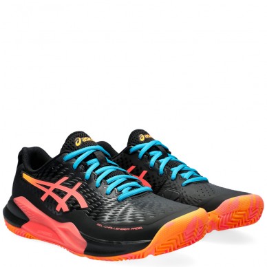 chaussures Asics Gel Challenger 14 Padel black blazing coral 2024