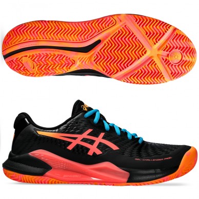 chaussures Asics Gel Challenger 14 Padel black blazing coral 2024