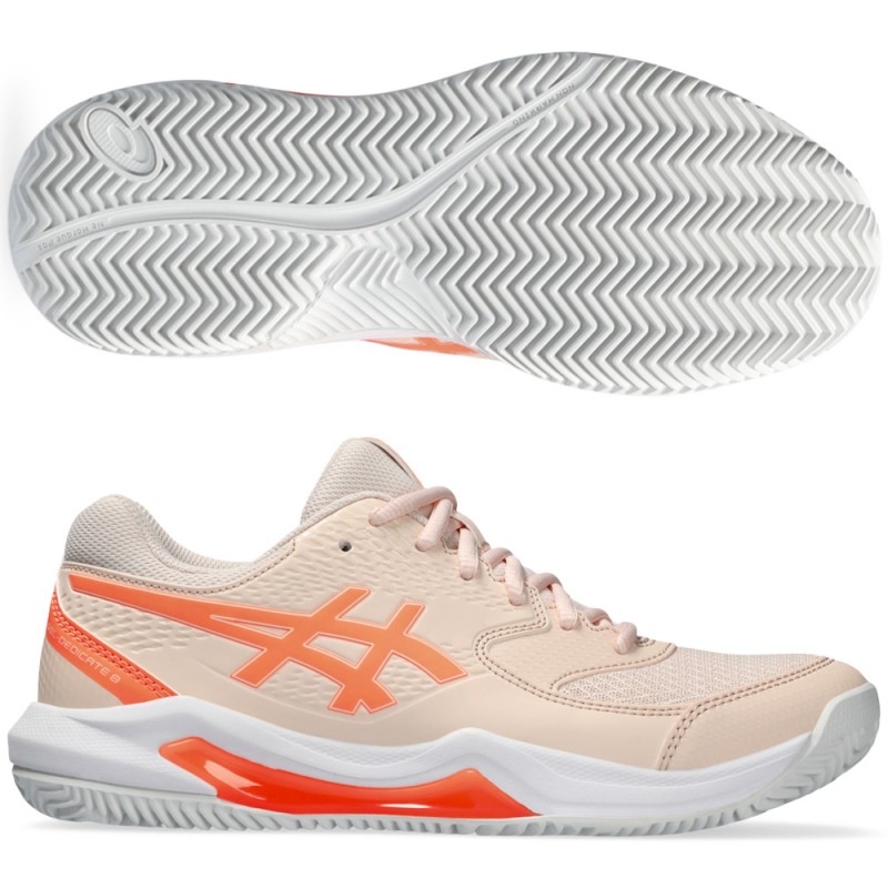 chaussures Asics Gel Dedicate 8 Clay pearl pink sun coral 2024 chaussures Asics Gel Dedicate 8 Clay pearl pink sun coral 2024