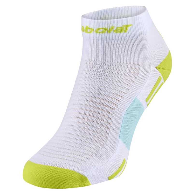 chaussettes Babolat Padel Quarter blanc jaune