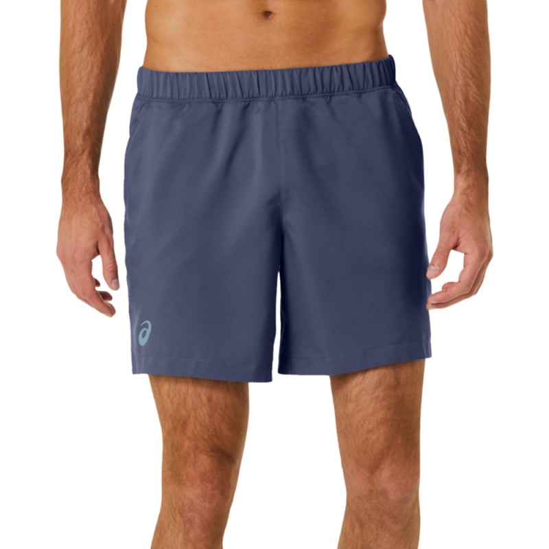 short Asics Men Court 7In en bleu orage short Asics Men Court 7In en bleu orage