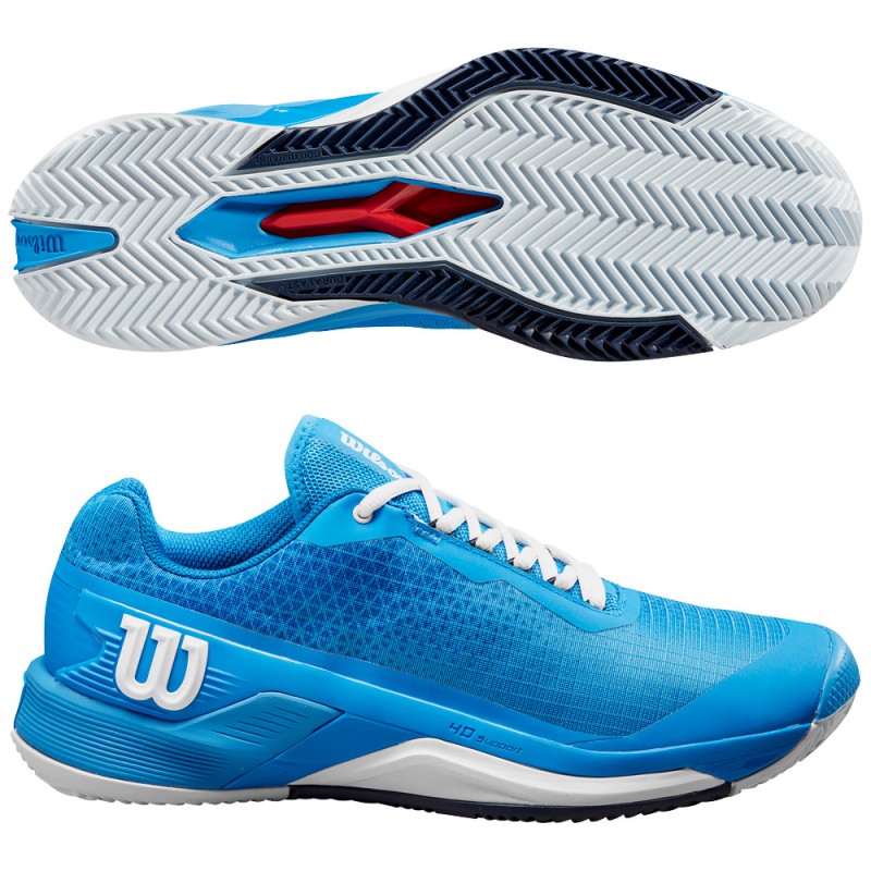 Chaussures Wilson Rush Pro 4.0 Clay french bleue 2024 Chaussures Wilson Rush Pro 4.0 Clay french bleue 2024