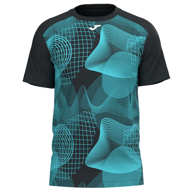 t-shirt Joma Challenge noir turquoise t-shirt Joma Challenge noir turquoise