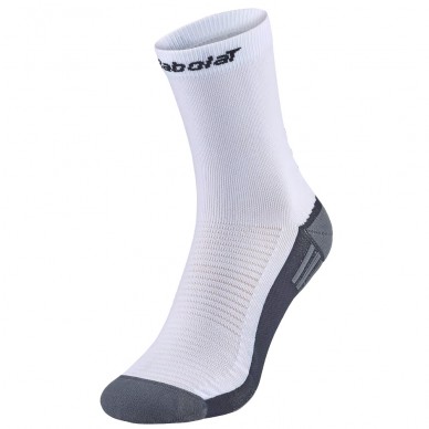 chaussettes Babolat Padel mid - calf blanc vert